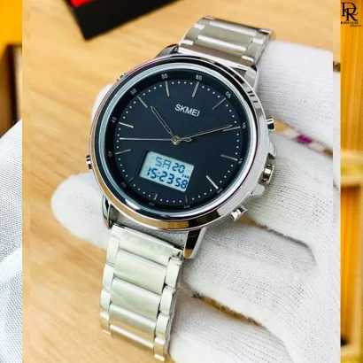 Skmei 1652 Dual Time Stainless Steel Watch – Original