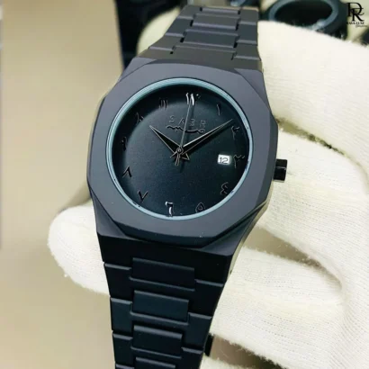 AURA SABR Watch – Full Black Arabic Dial