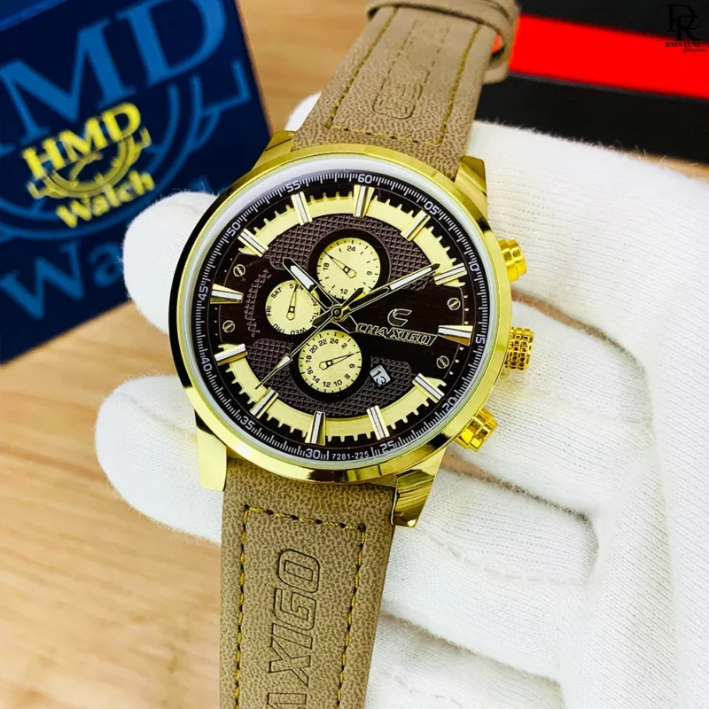 CHAXIGO 6707G Men’s Watch – Leather Strap Edition