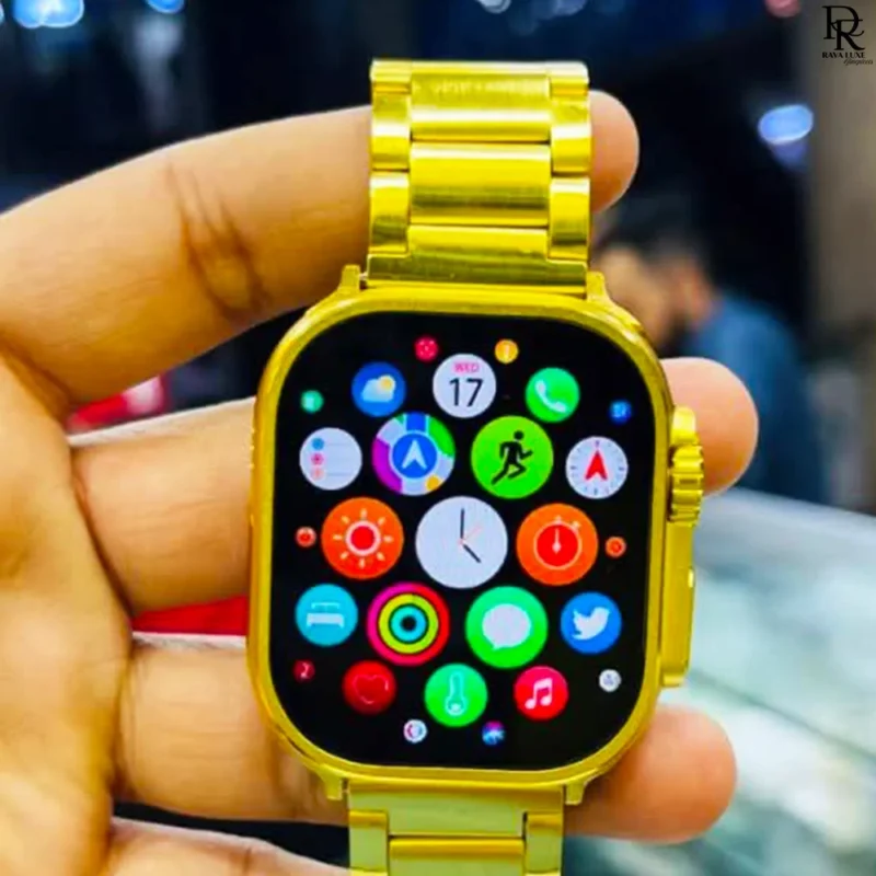 Smart Watch Series 8 Ultra – Gold Edition | Bluetooth Calling | Dual Strap