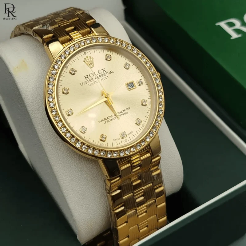 Rolex Men’s Steel Edition ⌚ | Date Working | Stone Case | Premium Finish