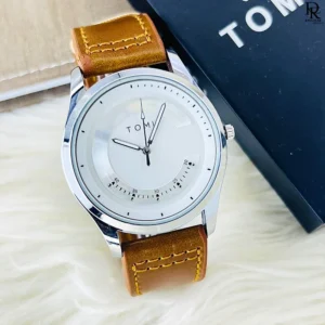 TOMI Leather Strap Watch