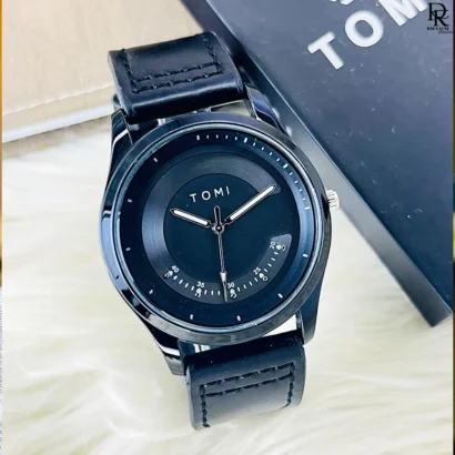 TOMI Leather Strap Watch – Elegant & Affordable