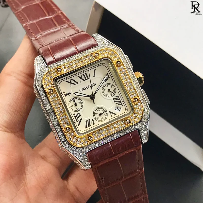 cartier santos men’s watch price in pakistan, cartier luxury chronograph watch, cartier leather strap watch for men, cartier men’s watch stone case, cartier santos model watch pakistan, original cartier men’s watch online shopping, premium cartier men’s watches 2025, cartier men’s watch with date and chronograph, heavy weight cartier watch for men, ravaluxe luxury men’s watches