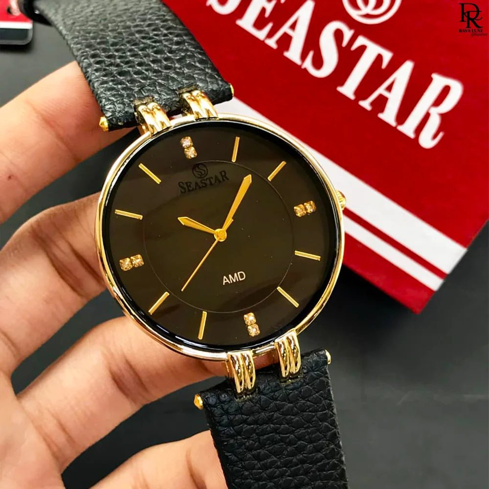 47 Seastar men’s watch Pakistan, Seastar original quartz watch, leather strap Seastar watch, Seastar round dial gents watch, Seastar brand watch 2025, men’s watches under 3500 Pakistan