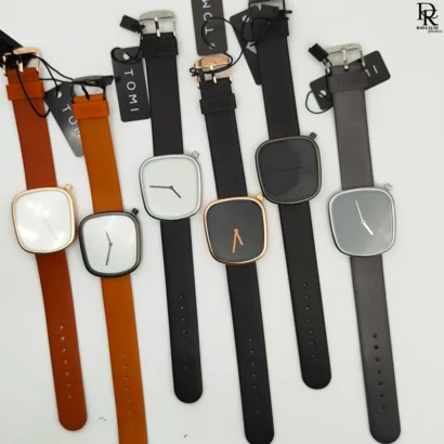 TOMI original unisex watch, TOMI watch price in Pakistan, leather strap TOMI watch, brass case unisex watch, trendy TOMI watch 2025, TOMI brand watch men women, affordable unisex wristwatch
