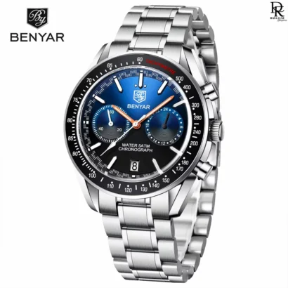 BENYAR original watch Pakistan, BENYAR men’s watch price, BENYAR chronograph watch, BENYAR stainless steel watch, BENYAR quartz watch, BENYAR dual shaded dial, BENYAR luxury watches 2025, premium BENYAR watch with box