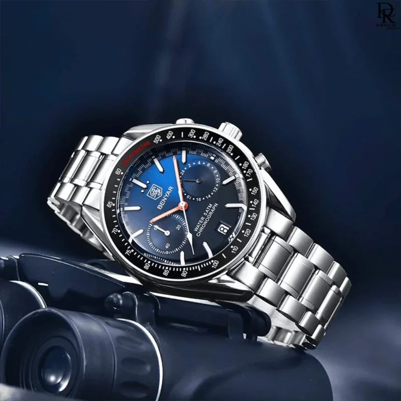 BENYAR original watch Pakistan, BENYAR men’s watch price, BENYAR chronograph watch, BENYAR stainless steel watch, BENYAR quartz watch, BENYAR dual shaded dial, BENYAR luxury watches 2025, premium BENYAR watch with box