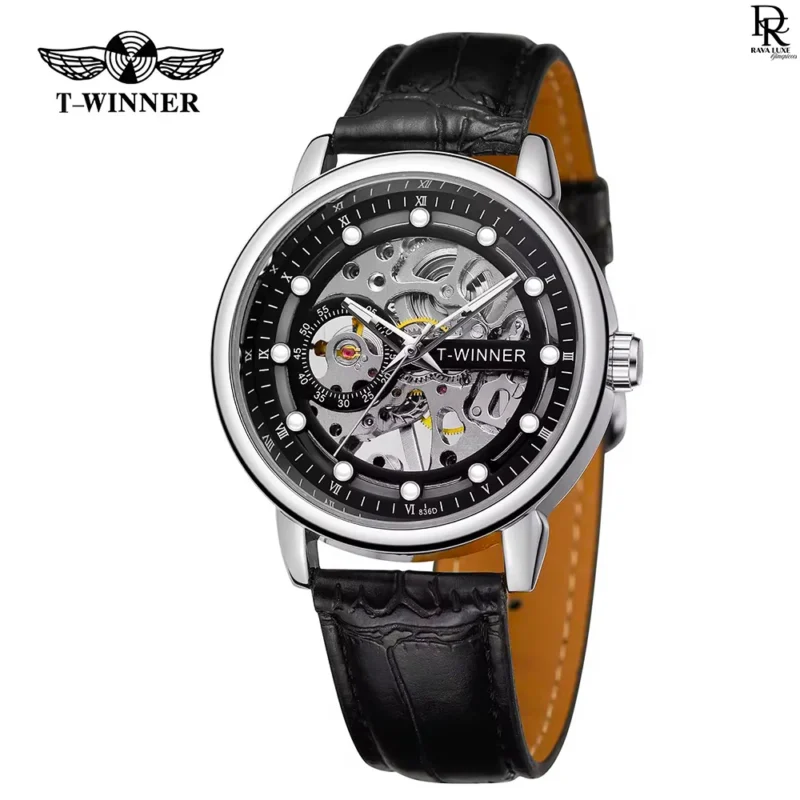 T-Winner original watch Pakistan, T-Winner skeleton watch, automatic skeleton dial men’s watch, T-Winner leather strap watch, T-Winner transparent back watch, T-Winner new round model 2025, T-Winner men’s collection watch price in Pakistan
