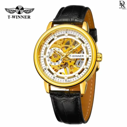 T-Winner original watch Pakistan, T-Winner skeleton watch, automatic skeleton dial men’s watch, T-Winner leather strap watch, T-Winner transparent back watch, T-Winner new round model 2025, T-Winner men’s collection watch price in Pakistan