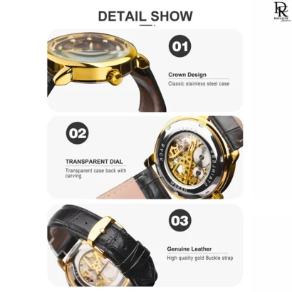 T-Winner original watch Pakistan, T-Winner skeleton watch, automatic skeleton dial men’s watch, T-Winner leather strap watch, T-Winner transparent back watch, T-Winner new round model 2025, T-Winner men’s collection watch price in Pakistan