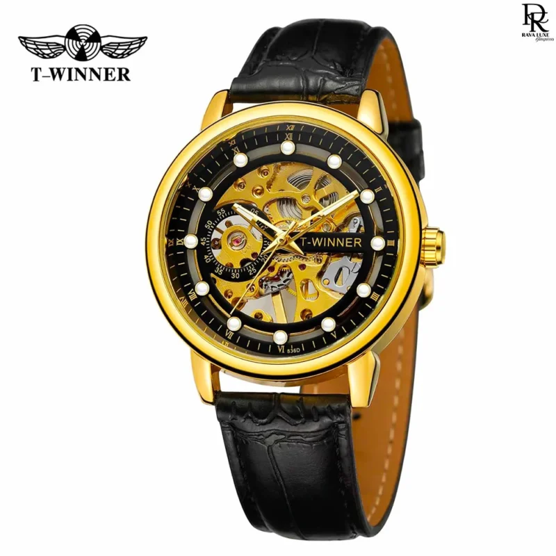 T-Winner original watch Pakistan, T-Winner skeleton watch, automatic skeleton dial men’s watch, T-Winner leather strap watch, T-Winner transparent back watch, T-Winner new round model 2025, T-Winner men’s collection watch price in Pakistan