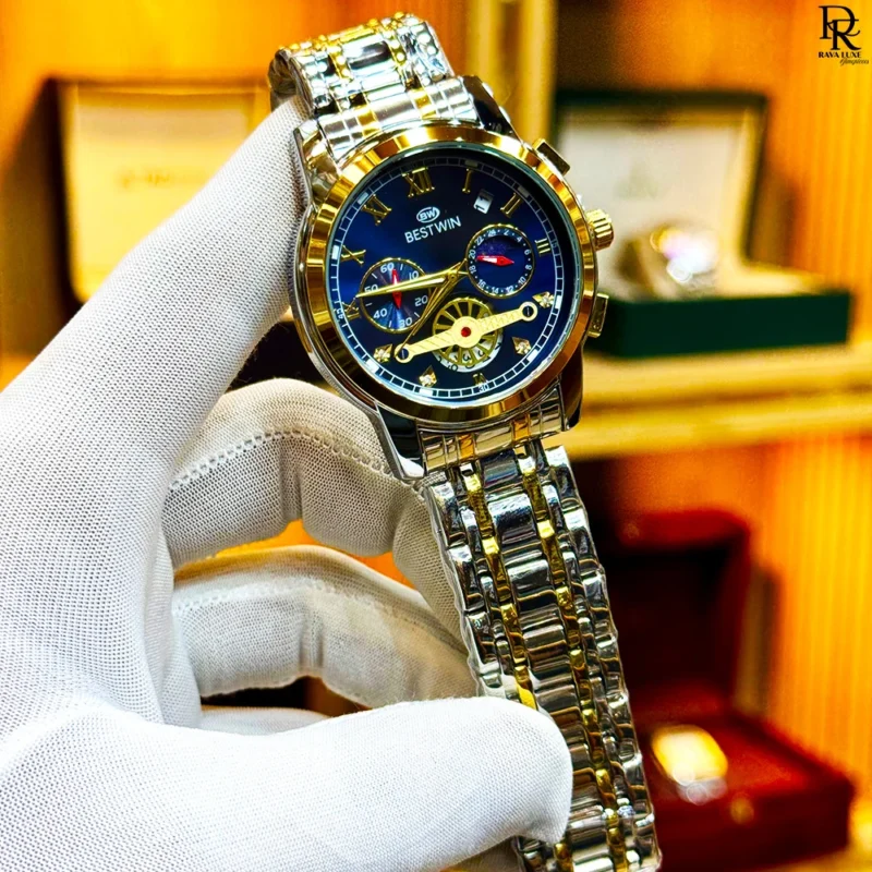 Bestwin original watch price in Pakistan, Bestwin chronograph moonphase watch, Bestwin quartz movement watch, Bestwin men’s watch 2025, Bestwin butterfly lock watch, luxury watches under 5000