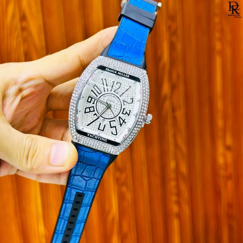Franck Muller stone watch, Franck Muller full stone watch price in Pakistan, luxury stone dial watch, men’s diamond style watch, Franck Muller gents watch 2025, premium stone watches Pakistan, stylish men’s watch under 5000