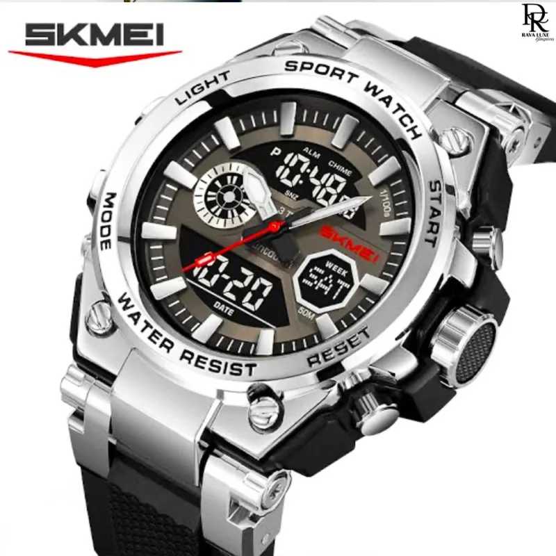 SKMEI sports watch Pakistan, SKMEI dual time watch price, SKMEI digital and analog watch, water resistant sports watch men, SKMEI rubber strap watch, SKMEI alarm watch 2025, best men’s sports watches under 5000