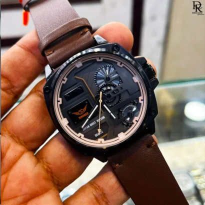 Skmei WR30M watch, Skmei original premium edition, Skmei quartz leather strap watch, Skmei men’s watch Pakistan, Skmei 2025 new model, unique style Skmei watch, water resistant men’s watch under 5000