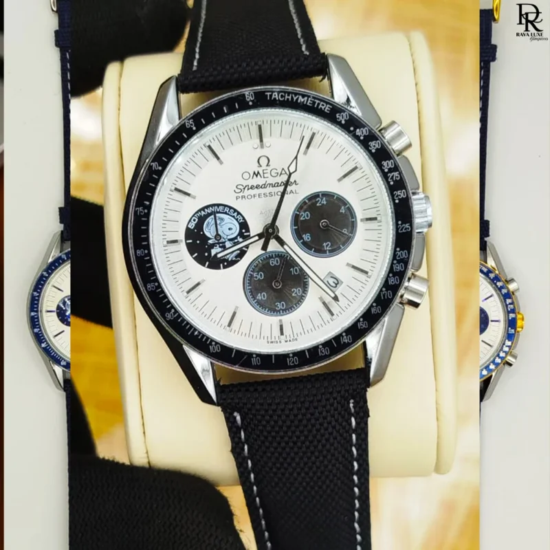 omega speedmaster watch Pakistan, men’s chronograph watch, quartz leather strap watch, luxury watches under 7000, omega replica Pakistan, OMEGA men collection, premium chronograph wristwatch