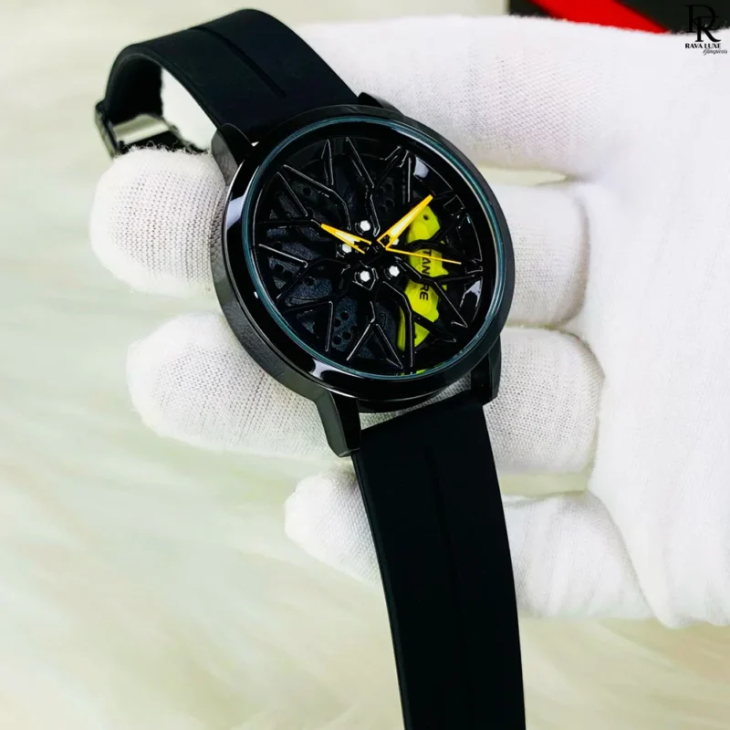 rotating dial watch Pakistan, trendy rubber strap watch, stylish men’s watch 2025, rotating bezel wristwatch, affordable fashion watch, China assembled watches, premium sporty watch