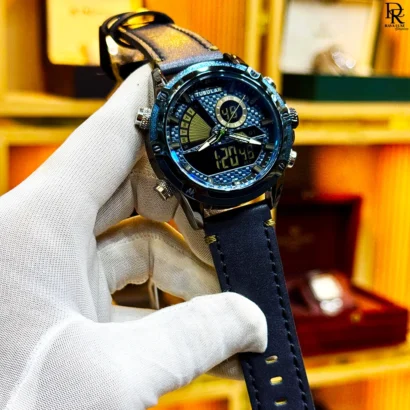Buy TUBULAR Original Watch – Dual Display Leather Watch with Light | Ravaluxe