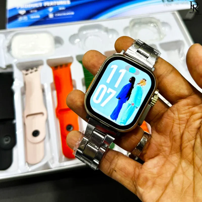 MAX 1000 Smart Watch Pakistan, Smart Watch with AirPods, 7-in-1 Smart Watch Combo, AirPods Pro 2 with Watch, Metallic Case Smart Watch, Smart Watch 45mm 2025, Fitness Smart Watch Combo Deal
