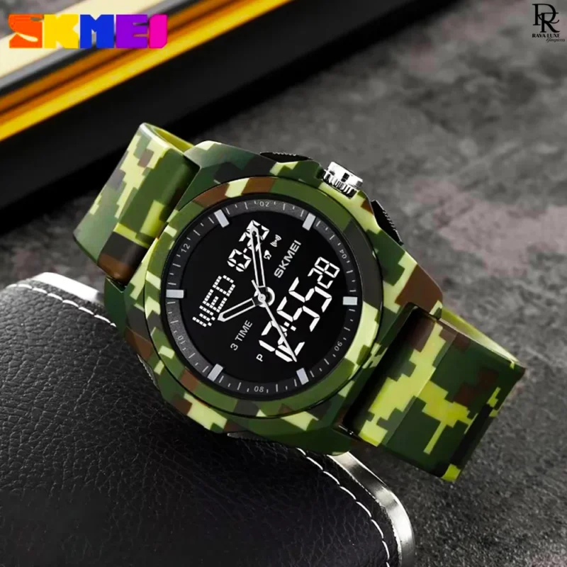 SKMEI army sporty watch, dual time watch Pakistan, SKMEI digital analog watch, waterproof sports watch, men’s rubber strap watches, SKMEI 4199 price in Pakistan