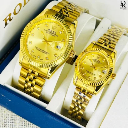 Rolex Couple Watch, Rolex Pair Stone Case, Rolex Chain Watch for Couples, Luxury Couple Watches Pakistan, RavaLuxe Rolex Pair