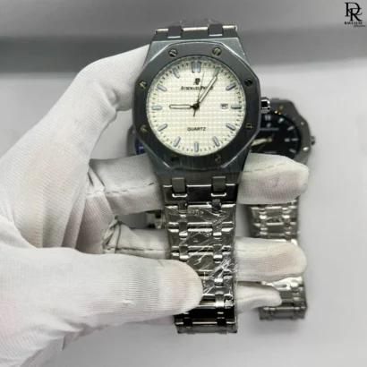 Audemars Piguet Pakistan, AP stainless steel watch, AP men’s watches 2025, luxury watches under 4000, AP butterfly lock watch, RavaLuxe watches