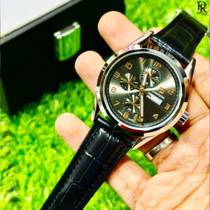 TAG Heuer Carrera Pakistan, TAG Carrera leather watch, menβs quartz watches under 4000, Carrera day date model, luxury menβs watch Pakistan, TAG Heuer 2025 model, RavaLuxe watches