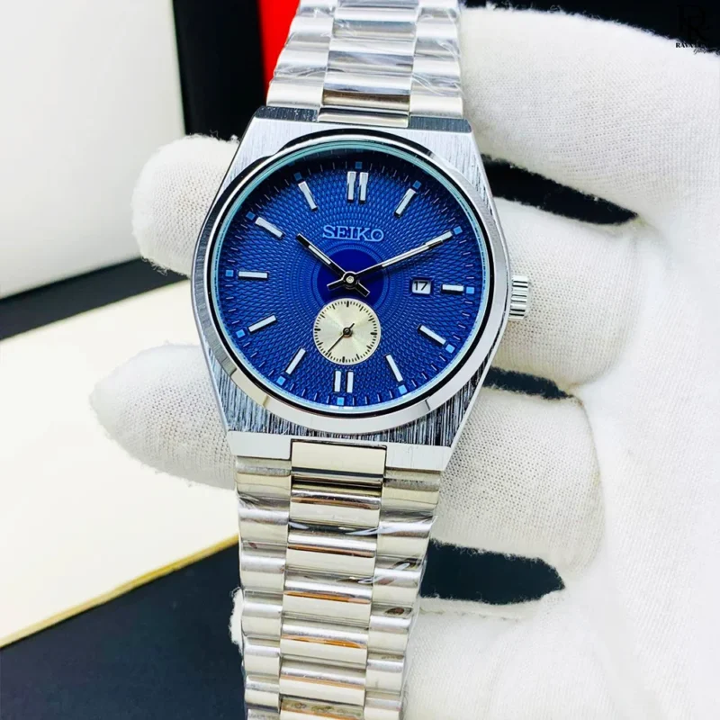 SEKO Down Second Watch, SEKO Stainless Steel Watch, Luxury Men’s Watch Pakistan, SEKO Watch RavaLuxe, Down Second Dial Watch, Premium Watches under 5000