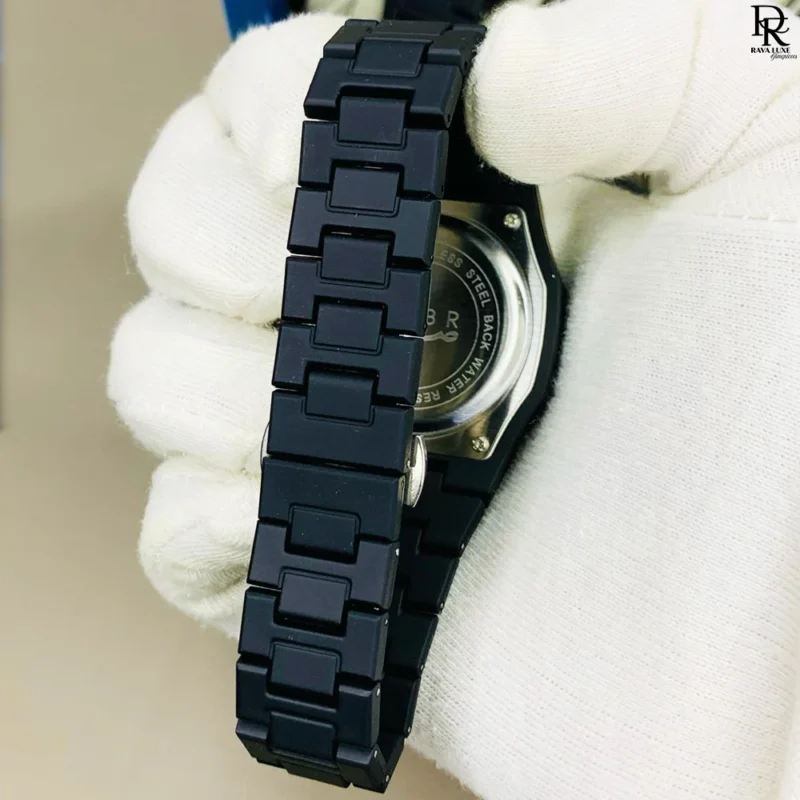 Arabic Dial Watch | Black Fiber Chain Watch | Minimal Luxury Watch Pakistan | Aesthetic Men’s Watch | Sabr Watch Black