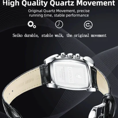 🕰️ CHENXI Rectangle Chronograph – Men’s Collection