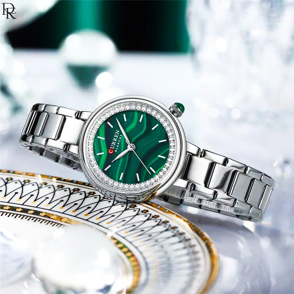 🕰️ CURREN Original – Women’s Collection 2 Curren women watch Pakistan, stone dial watch, stainless steel ladies watch, original Curren watch, gift watch for women