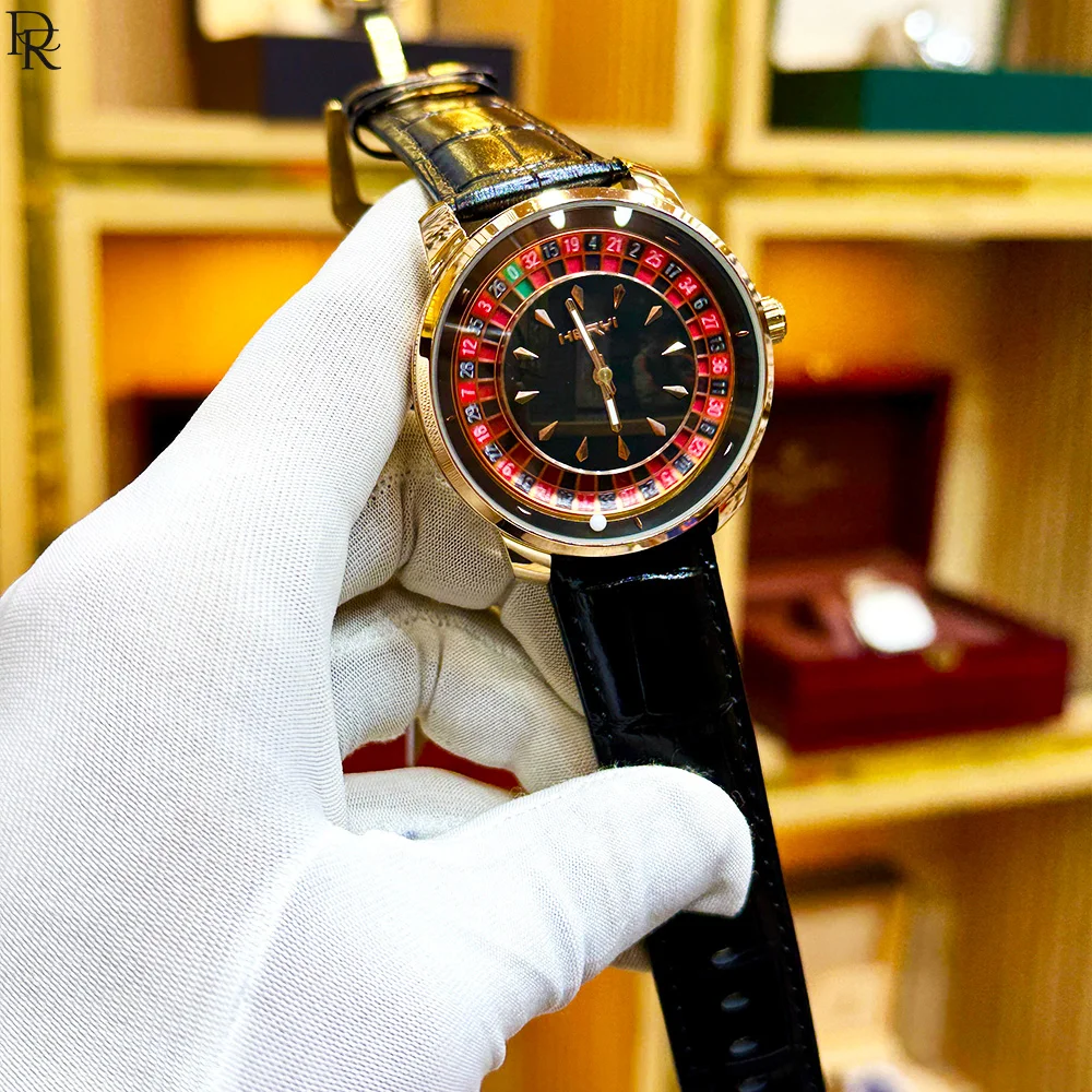 ⌚ HERYI Original Casino Face Men's Watch 4 HERYI Casino Watch Luxury Leather Strap Watch Men’s Premium Quartz Watch Elegant Wrist Watch for Men Branded Watches in Pakistan Fashion Watches for Men