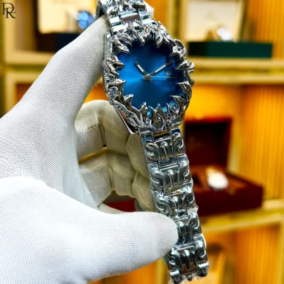 DRAGON WATCH Original Men’s Metal Strap Watch Quartz Date Watch Pakistan Premium Men’s Wristwatch Butterfly Lock Watch Unique Dial Watches for Men