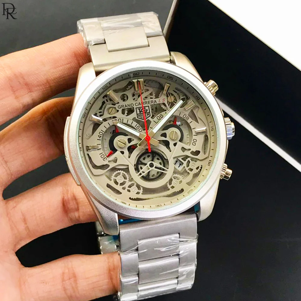 TAG HEUER CR7 Men’s Luxury Chronograph Watch | Stainless Steel 4 Tag Heuer CR7 watch Men’s chronograph watch Stainless steel luxury watch Premium men’s wristwatch CR7 model watch Pakistan Tag Heuer watch price in Pakistan Heavy quality men’s watch Date working men’s watch