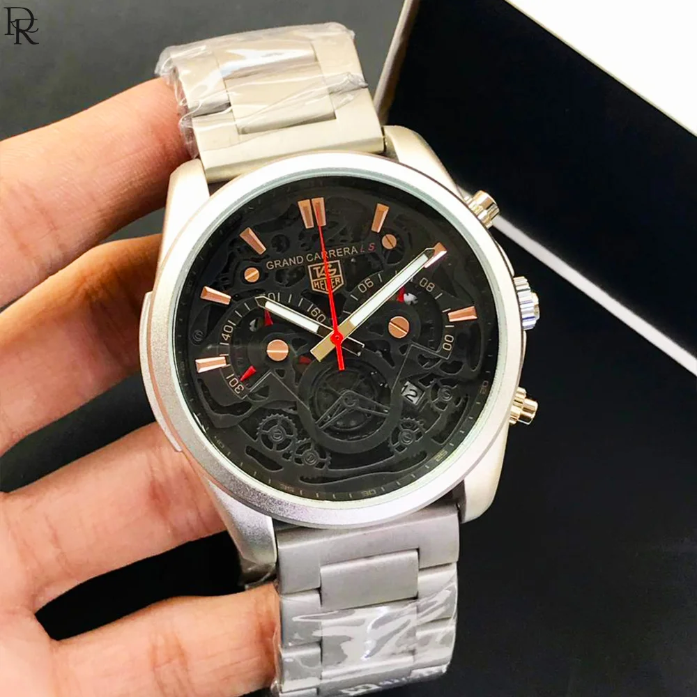 TAG HEUER CR7 Men’s Luxury Chronograph Watch | Stainless Steel 8 Tag Heuer CR7 watch Men’s chronograph watch Stainless steel luxury watch Premium men’s wristwatch CR7 model watch Pakistan Tag Heuer watch price in Pakistan Heavy quality men’s watch Date working men’s watch