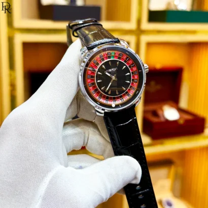 HERYI Casino Watch Luxury Leather Strap Watch Men’s Premium Quartz Watch Elegant Wrist Watch for Men Branded Watches in Pakistan Fashion Watches for Men