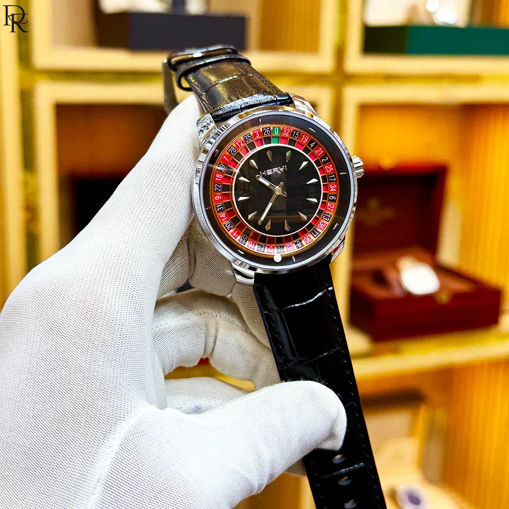 ⌚ HERYI Original Casino Face Men's Watch 2 HERYI Casino Watch Luxury Leather Strap Watch Men’s Premium Quartz Watch Elegant Wrist Watch for Men Branded Watches in Pakistan Fashion Watches for Men