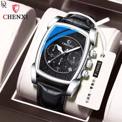 🕰️ CHENXI Rectangle Chronograph – Men’s Collection