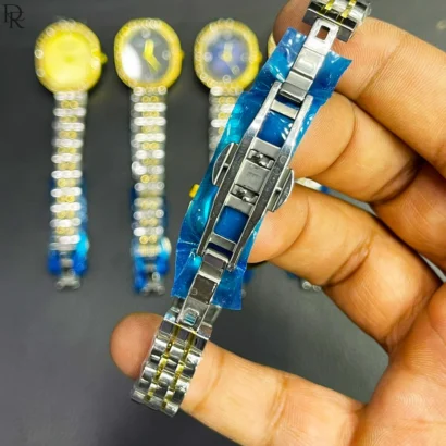 Patek Philippe Ladies Watch Luxury Ladies Watch Pakistan Stone Bezel Ladies Watch Two-tone Bracelet Ladies Watch Premium Womens Wrist Watch Gift Watch for Her