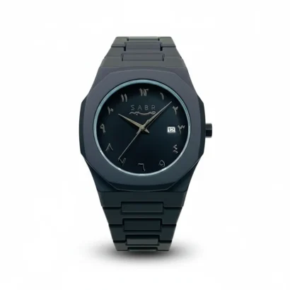 π°οΈ AURA SABR β Full Black Arabic Dial 6 Arabic Dial Watch | Black Fiber Chain Watch | Minimal Luxury Watch Pakistan | Aesthetic Menβs Watch | Sabr Watch Black