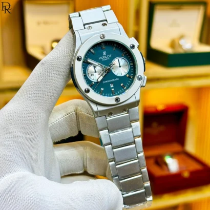 Hublot second copy watch, Hublot metal strap watch, master lock watch, date working men’s watch, heavy metal watches Pakistan, budget luxury watch