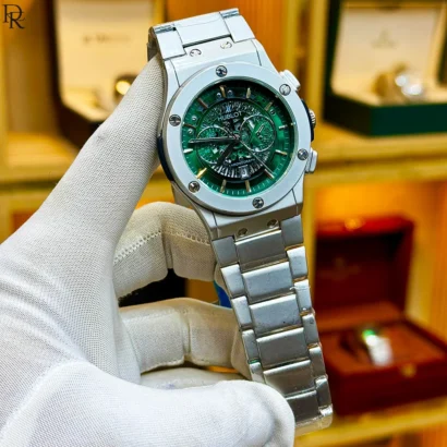 Hublot second copy watch, Hublot metal strap watch, master lock watch, date working men’s watch, heavy metal watches Pakistan, budget luxury watch