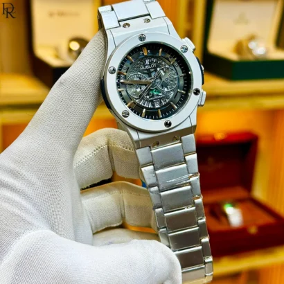 Hublot second copy watch, Hublot metal strap watch, master lock watch, date working men’s watch, heavy metal watches Pakistan, budget luxury watch