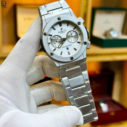 Hublot second copy watch, Hublot metal strap watch, master lock watch, date working men’s watch, heavy metal watches Pakistan, budget luxury watch