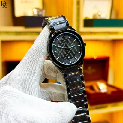 Elegance original watch, slim men’s watch Pakistan, quartz date watch, butterfly lock watch, metal bracelet watch, premium daily wear watch