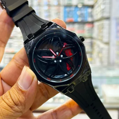 Tankre spinner watch, rotating dial watch, rubber strap men’s watch, trendy watches Pakistan, unique design watches