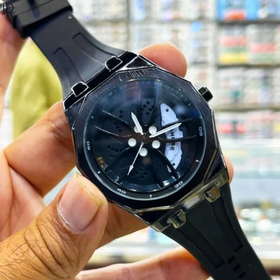 Tankre spinner watch, rotating dial watch, rubber strap men’s watch, trendy watches Pakistan, unique design watches