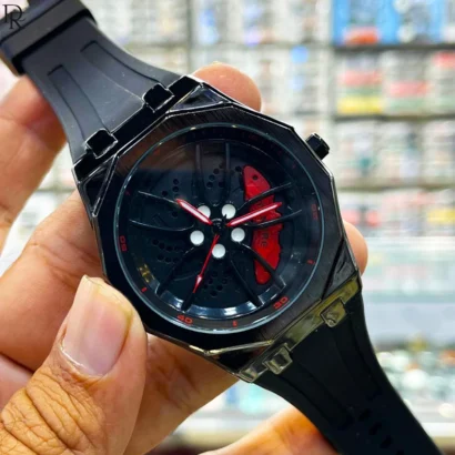 Tankre spinner watch, rotating dial watch, rubber strap men’s watch, trendy watches Pakistan, unique design watches