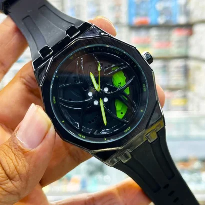 Tankre spinner watch, rotating dial watch, rubber strap men’s watch, trendy watches Pakistan, unique design watches